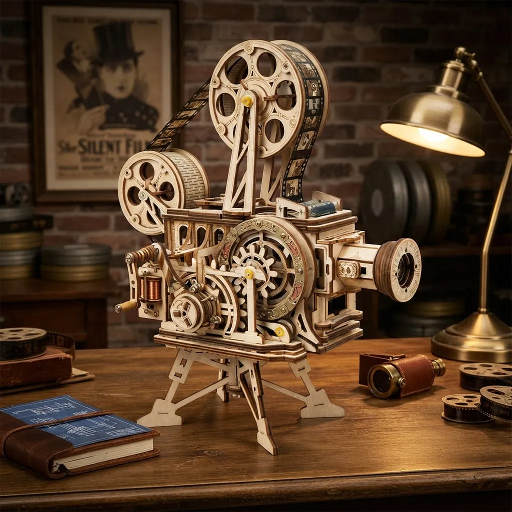 Wooden Mechanical Puzzles Vintage Vitascope